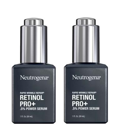 Neutrogena Rapid Wrinkle Repair Retinol Power Facial Serum Age Perfect Midnight Serum Pro+ .5% - 1oz 30ml - (2-Pack Anti Aging Serum 2oz)