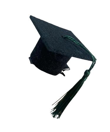 Shitafe Small Graduation Hat - 3D Doctoral Hat | Graduation Party Dress up Photo Decoration Supplies Hat Inserts Graduation Accessories for Kids Adults Green