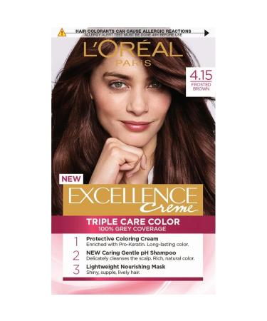 L'Or al Paris Excellence 4.15 Cool Chestnut Brown 3-pack (3 x 1 piece) 4.15 Cool Chestnut Brown 1 piece (3-pack)