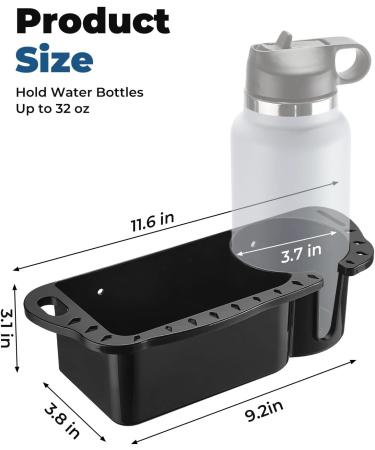 kemimoto Boat Caddy Organizer - Marine Cup Holder for Bass Boat, Kayak, Pontoon & Jon Boat - Fishing Cabin Storage - Universal Fit - 1 pc Black - Buy Online on SooperMarket.com