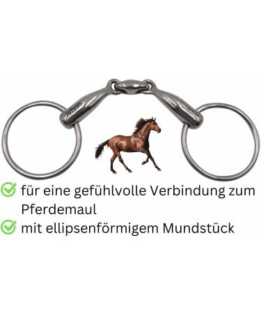 AMKA Double Broken Snaffle Bit | 18mm Stainless Steel | 65mm Rings | Ideal for Horses up to 17.5 cm - Shop Internationally - Buy Online on SooperMarket.com
