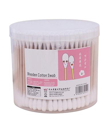 Nicoone cotton swab with box double tips cotton tubes tavern dabper with wood sticks for make-up personal hygiene first help pet care 300 white