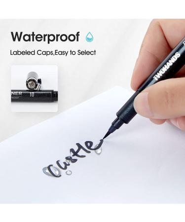 Set of 12 Fine Point Micro Pens for Art Sketching Waterproof Pigment Ink Pens for Manga, Anime, and Scrapbooking - TWOHANDS 20413 - Buy Online on SooperMarket.com