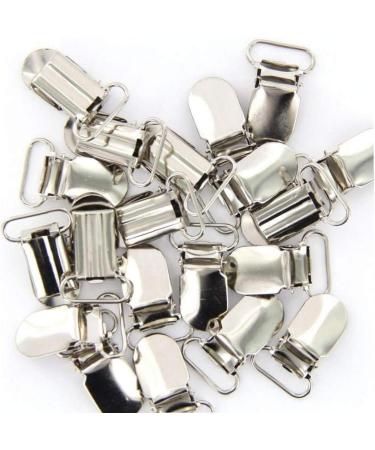 AMOYER 20pcs Silver Baby Pacifier Clips - 20mm Braces Clips Hanger Hook for Safe Secure Use - Buy Online on SooperMarket.com