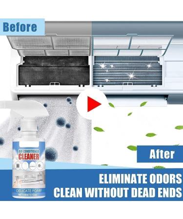 Household Air Conditioner Cleaner Air Conditioning Filter Cleaning 60ml Air Conditioner Foam Coil Cleaner Multipurpose Cleaner Stain Remover for Home Quickly with No Rinse (2Pcs) - Buy Online on SooperMarket.com