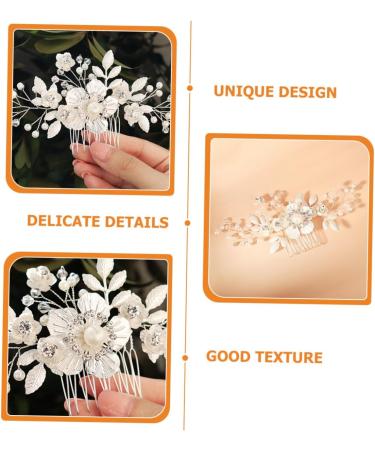 Mikinona Flower Comb Hair Comb for Bride Headpiece for Bride Wedding Bride Hair Comb Bridal Headpiece Bridal Hair Accessory Bridal Hair Accessories Hair Jewelry Wedding Hair Comb - Buy Online on SooperMarket.com