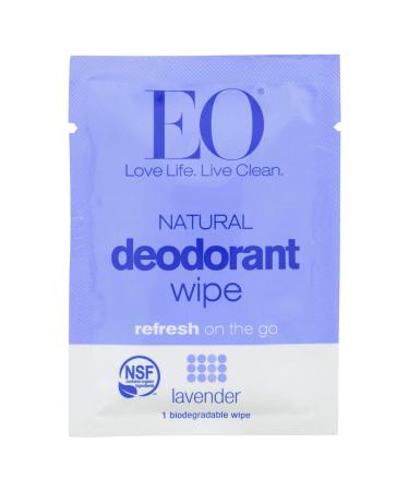 Deodorant Wipes Lavender EO 24 Packets Box