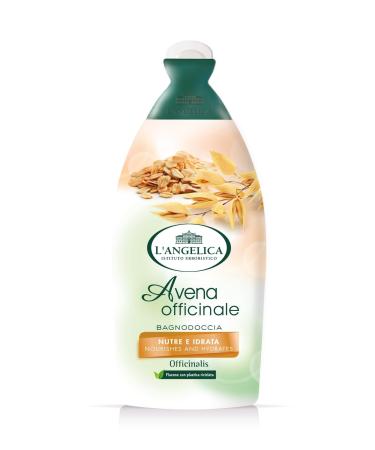 L'Angelica Officinal Oat Shower Bath Nourishes and Hydrates 500 ml (16.9 Fl Oz) 1 unit - Made in Italy italian import