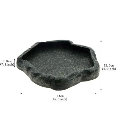Uotyle Reptile Feeding Bowl Crawler Pet Feeding Round bowl Food Water Non-toxic Resin Dish Suitable for Reptile Turtle Tortoise Scorpion Lizard Crabs Pets Supplies Cyan Small - Buy Online on SooperMarket.com
