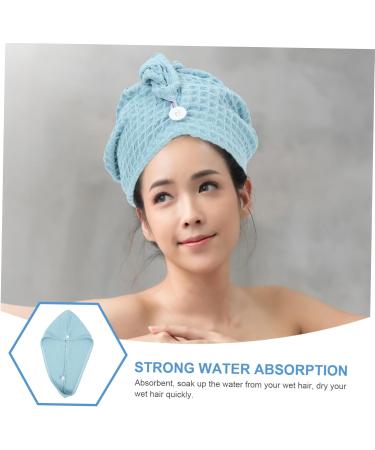 Cabilock Quick Drying Shower Cap Shower Cap Large Hair Cap Towel Turban Shower Essentials for Women Turbans for Women Bath Shower Cap Hair Drying Towel Quick Drying Bath Cap Head Bath Cap Blue 65.00X25.00X0.50CM - Buy Online on SooperMarket.com