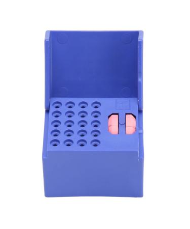 Endodontic File Box Professional Portable Autoclavable Measuring Dental Bur Holder for Hospital for Dentist (Blue)