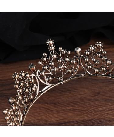 Kamirola Crystal Princess Crown Tiara for Women and Girls - KC Gold & Black - Buy Online on SooperMarket.com