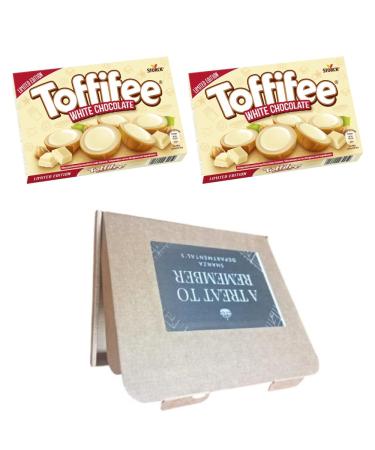 Toffifee White Chocolate Delight Hazelnuts in Caramel Luxurious Light Cream and Smooth White Chocolate - 15 Pieces (Pack Of 2)