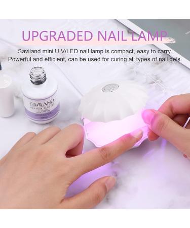 SAVILAND Mini LED Nail Lamp - 18W Portable UV LED Lamp for Gel Nails | Quick-Dry USB Nail Dryer for Professional Manicures at Home - Buy Online on SooperMarket.com