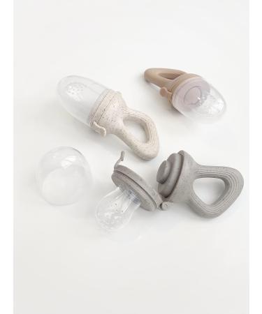 Norajoh Baby Food Fruit Feeder Pacifier | BPA Free Silicone Teether (Chai Tea) - Buy Online on SooperMarket.com