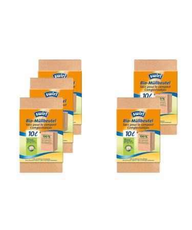 Swirl organic waste paper bags 10L 10 pieces (pack of 5)