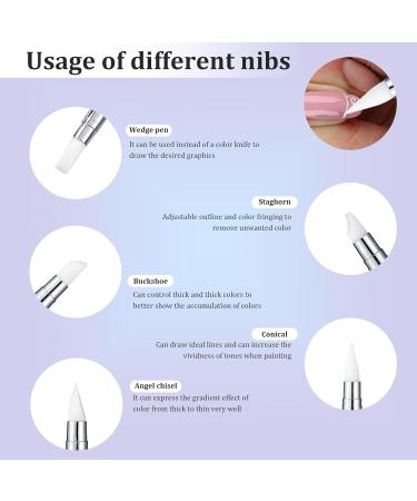 5-Piece Silicone Nail Brush Set | Double-Headed DIY Manicure Tool for Nail Art Painting & Designing | Reusable Nail Art Pen - Buy Online on SooperMarket.com