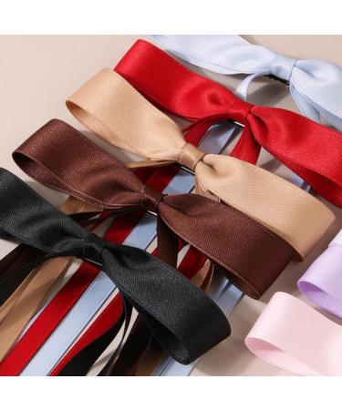 Hair Clip Bow Y2K Style Balletcore Long Bow Flat Clips Balletcore Hairpin Bow Elegant Hair Clip for Bunches D type 6 piece set - Buy Online on SooperMarket.com