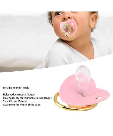 Luxurious Rhinestone Baby Pacifier - Soft Silicone Nipple for Breastfeeding - Ultra-Light & Portable (Pink) - Buy Online on SooperMarket.com