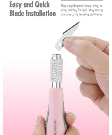 FantastiCAR Craft Knife Set (30pcs) - Precision Cutter Blades for Art, Scrapbooking, Stencil, and More - Pink - Buy Online on SooperMarket.com