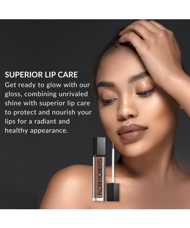 Flori Roberts Mineral Base Lip Shine - Vibrant Lip Gloss for Women of Color Non-Sticky Long Wear High Shine Finish in Copper - Buy Online on SooperMarket.com
