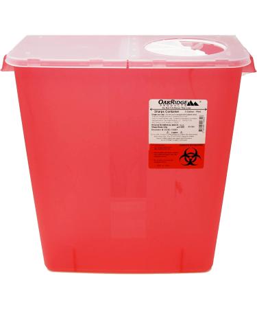 Oakridge 3 Gallon Needle and Syringe Sharps Disposal Container - Safe & Secure Disposal Solution - Buy Online on SooperMarket.com