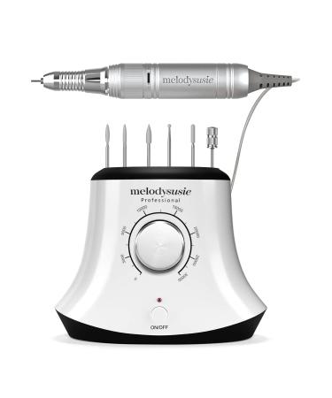 MelodySusie 30000 RPM Professional Nail Drill-Scarlet, High Speed, Low Heat, Low Noise, Low Vibration, Portable Electric Efile Drill for Shaping, Buffing, Removing Acrylic Nails, Gel Nails A-white