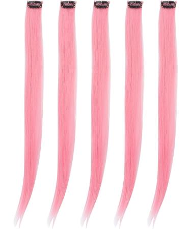 Colorful Lop Ears Wig Colorful Straight Hair Extensions Girls Daily Prom Hairpin (Light Pink) - Buy Online on SooperMarket.com