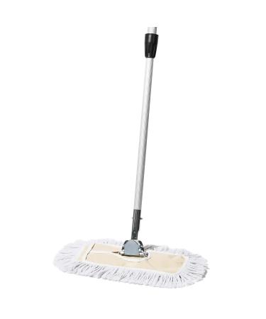 Tidy Tools Commercial Dust Mop & Floor Sweeper  12 x 5 in. Cotton Reusable Mop Head, Extendable Metal Handle & Metal Frame  Industrial Dust Mops for Floor Cleaning & Janitorial Supplies 12x5 Inch (Pack of 1)