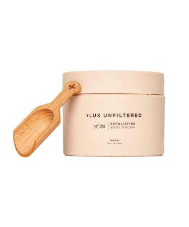 + Lux Unfiltered No 28 Exfoliating Body Polish - Hydrating and Moisturizing Vegan Body Exfoliator Scrub Santal