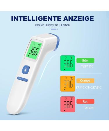 Buy Contactless Infrared Thermometer - Accurate Digital Fever Thermometer for Babies & Adults with Fever Alarm LCD Display & 35 Memory - Fast Shipping Worldwide - Buy Online on SooperMarket.com