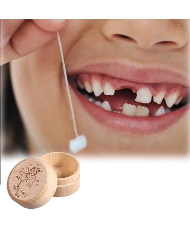 Siqian Wooden Tooth Fairy Keepsake Box - Baby Teeth Save Pouch for Tooth Loss & Birthday Gifts - Buy Online on SooperMarket.com