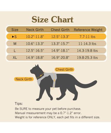 VavoPaw Cat Harness and Leash Set for Walking Adjustable Kitten Vest Harness with Reflective Strip Breathable Mesh Escape Proof Soft Pet Safety Vest for Cats Kittens Puppies S Grey Small Gray - Buy Online on SooperMarket.com
