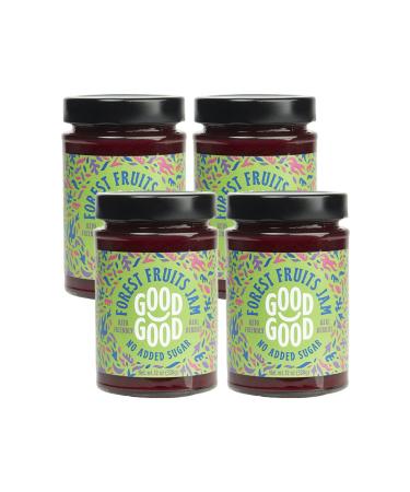 GOOD GOOD Sweet Forest Fruit Jam - Keto Friendly - Low Calorie Without Added Sugars - Vegan - Gluten Free - Preserves - 330g x4