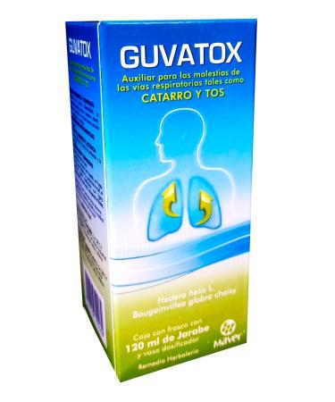 Guvatox Auxiliary relief for airway discomfort such as cold and cough.