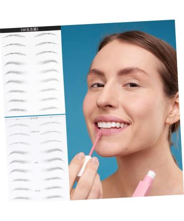 Mikinona 2 Pairs Stickers Realistic Waterproof Imitation Eyebrows Cosmetic Modify The Lazy Woman 1 count (Pack of 1) Black 003 - Buy Online on SooperMarket.com