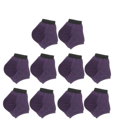 EXCEART 5 Pairs Moisturizing Socks Heel Protector Socks Cracked Heel Repair Anti-crack Socks Spa Socks Heel Socks Silicone Socks Spa Gel Socks Foot Purple Cotton Summer