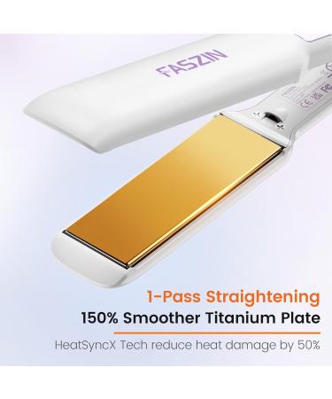 Professional Hair Straightener | 1.65" Titanium Flat Iron | Fast Heating LED Temp Display 10 Temp Levels | International Shipping Available - Buy Online on SooperMarket.com