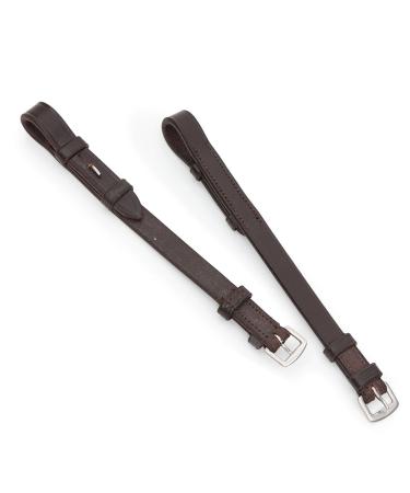 Shires Blenheim Bridle Cheek Pieces with Hook Studs-Black Pony 1/2" (12.5mm)