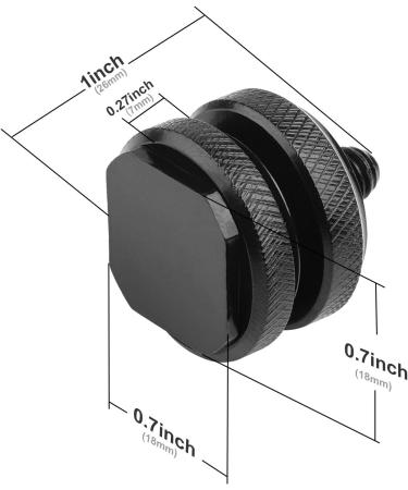 Camera Hot Shoe Mount to 1/4 -20 Tripod Screw Adapter (Pack of 2) - DSLR Camera Rig Flash Shoe Mount - SL-1/4hotshoe-2 - Buy Online on SooperMarket.com