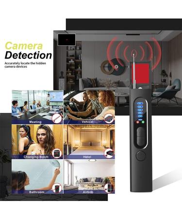 WGP Hidden Camera Detector - Anti Spy Device with 5 Sensitivity Levels - RF Detector for Home, Office, and Travel - 25H Working Time - Black - Buy Online on SooperMarket.com