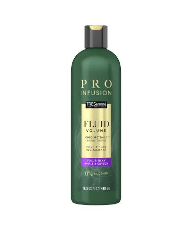 TRESemm Cruelty-Free Pro Infusion Fluid Volume Conditioner For Full & Silky Hair Infused With Natural Coconut Droplets + Plant-Based Salon Protein + Biotin 16.5oz