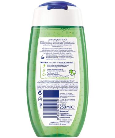 NIVEA Lemongrass & Oil Nourishing Shower Gel 250ml | Refreshing Biodegradable Formula with Nourishing Oil Beads & Revitalising Fragrance - Shop Internationally - Buy Online on SooperMarket.com