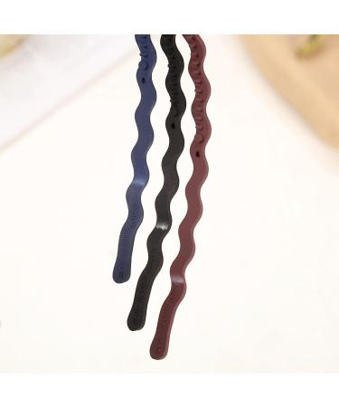 Headbands Hair Band Women Headband Metal Bands Candy Color Wavy Hairband 180 Stretch Fashion Frosted Minimalist for Women's Girls Sports Fashion - Buy Online on SooperMarket.com