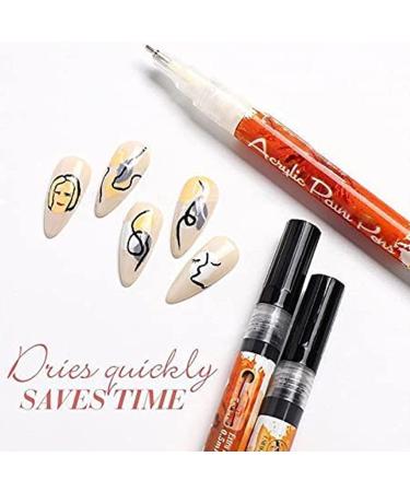 1/4pcs Nail Art Painting Pen Set - Quick Dry Acrylic Graffiti Pens for DIY Nail Beauty - 1mm Tip for Acrylic Natural & Gel Nails (4 Colors) - Buy Online on SooperMarket.com