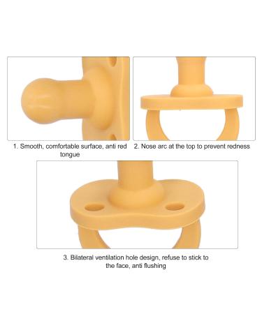 Safe Silicone Pacifier for Newborns | High-Temperature Resistant Baby Pacifiers | Curved Design for Comfort - Buy Online on SooperMarket.com