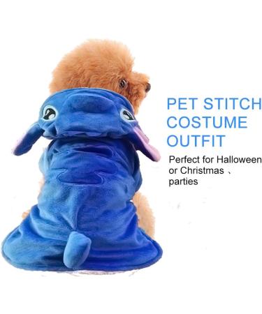 Gimilife Dog Hoodie Xmas Pajamas | Pet Costume for Small Medium Large Dogs and Cats | Disney Stitch Cartoon Halloween & Winter Outfit - 2XL - Buy Online on SooperMarket.com