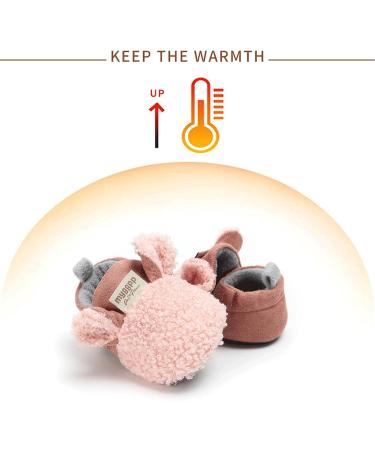 TMEOG Baby Booties Slippers - Infant Boots for Boys and Girls 6-12 Months - F Pink Sheep | Winter Sock Crib Shoes for Newborns | First Walking Shoes 0-18 Months - Buy Online on SooperMarket.com