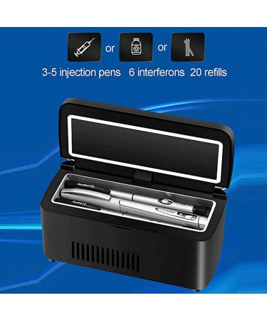 Mini Fridge Insulin Cooler Built in Rechargeable Lithium Battery Suitable for Insulin Serum Eye Drops Storage Travel Airplane 220V-Battery*1 Battery*1 220v - Buy Online on SooperMarket.com