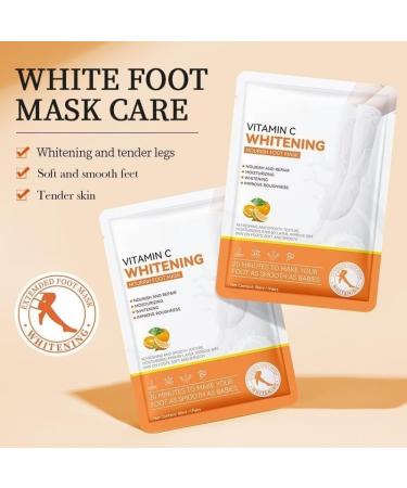 TBeautfave Foot Peel Mask 2 Pack Exfoliating Foot Mask Vitamin C Moisturizing Socks Feet Hard Skin Remover Feet Peeling Socks Whitening and Nourishing Foot Mask Foot Care Extra Long Foot Mask - Buy Online on SooperMarket.com